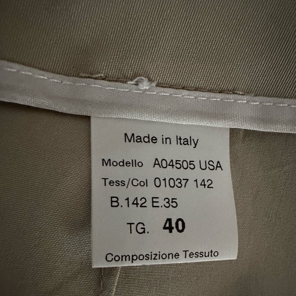 NWT Peserico Flat Front Cotton Twill Pants ~ 40 ~ Made in Italy Sz 8 - Picture 4 of 9